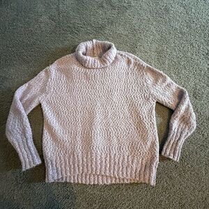 Cynthia Rowley Textured Purple Turtleneck Sweater